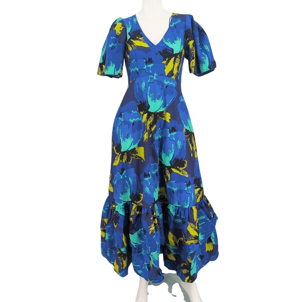 Christopher John Rogers Target Floral Tiered Maxi Dress Art Tropical Statement 2